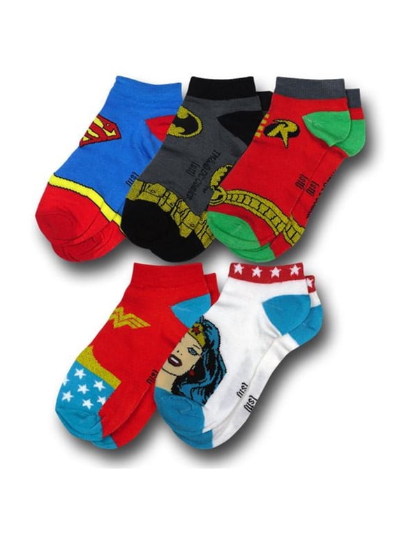 5-Pack Assorted Superhero Ankle Socks
