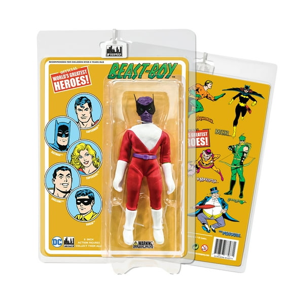 DC Comics 8 Inch Action Figures With Retro Cards: Beast Boy [Purple Head]