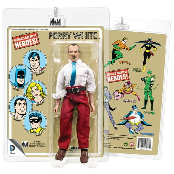 DC Comics 8 Inch Action Figures With Retro Cards: Perry White