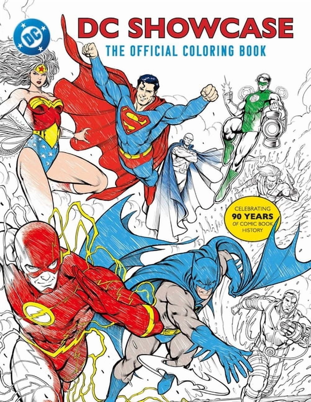 DC Showcase: The Official Coloring Book, 64 pages, 90th