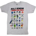 thumbnail image 1 of DC Comics All I Know Men's Grey T-Shirt, XX-Large, 1 of 1