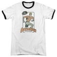 thumbnail image 1 of DC Comics Am Action Figure Adult Ringer T-Shirt White/Black, 1 of 1