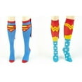 thumbnail image 1 of DC Comics And Wonder Woman 2-Pack Caped Knee Socks One Size Fits Most, 1 of 1
