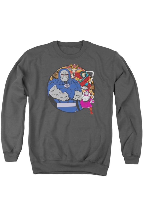 DC Comics Apokolips Represent Adult Crewneck Sweatshirt Charcoal