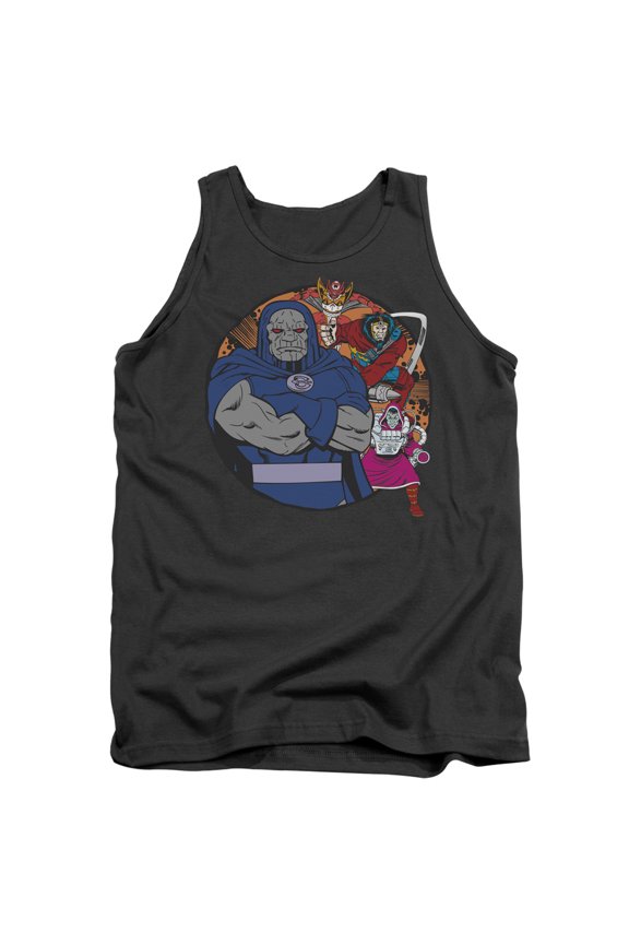 DC Comics Apokolips Represent Adult Tank Top Charcoal