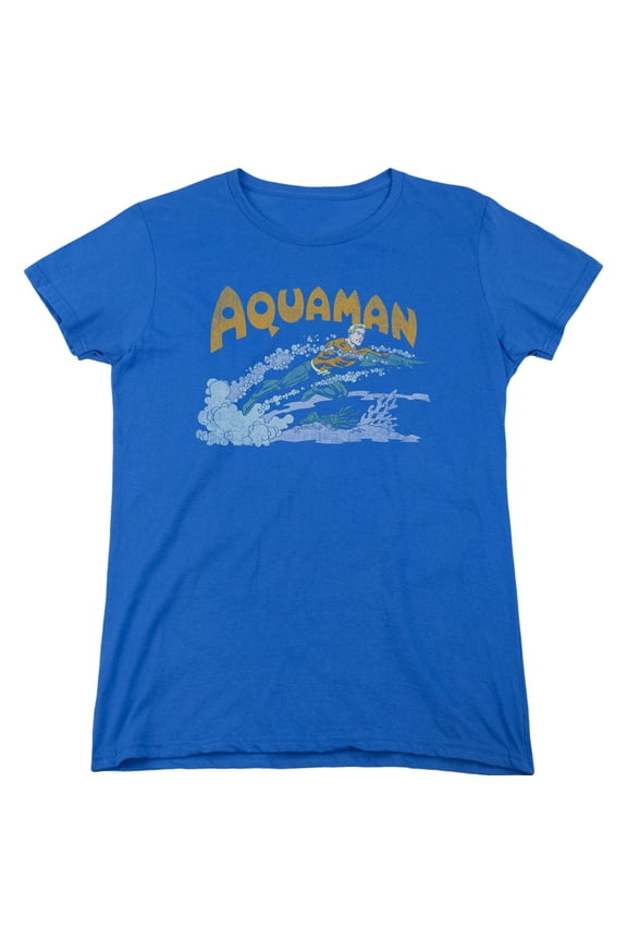 DC Comics Aqua Swim S/S Women's T-Shirt Royal Blue