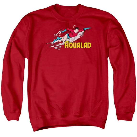 DC Comics Aqualad Adult Crewneck Sweatshirt Red