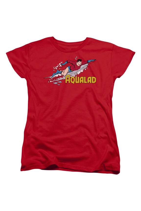 DC Comics Aqualad S/S Women's T-Shirt Red