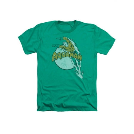 DC Comics Aquaman Dive Splash Adult Heather T-Shirt Tee