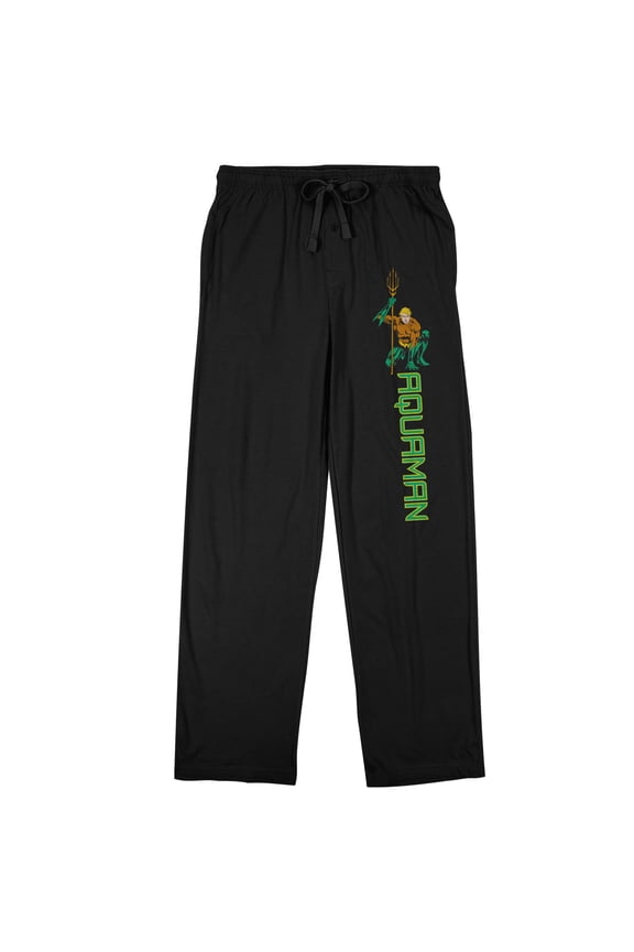 DC Comics Aquaman Logo Print Men's Sleepwear Sleep Pajama Pants Small
