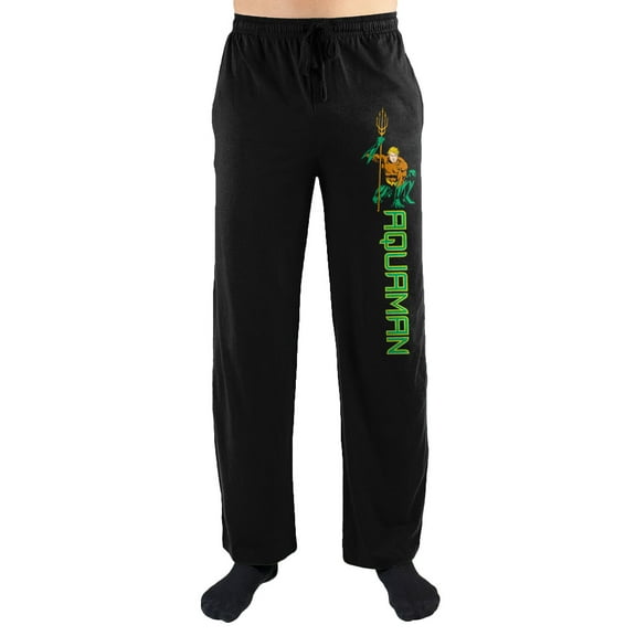 DC Comics Aquaman Logo Print Men's Sleepwear Sleep Pants Small