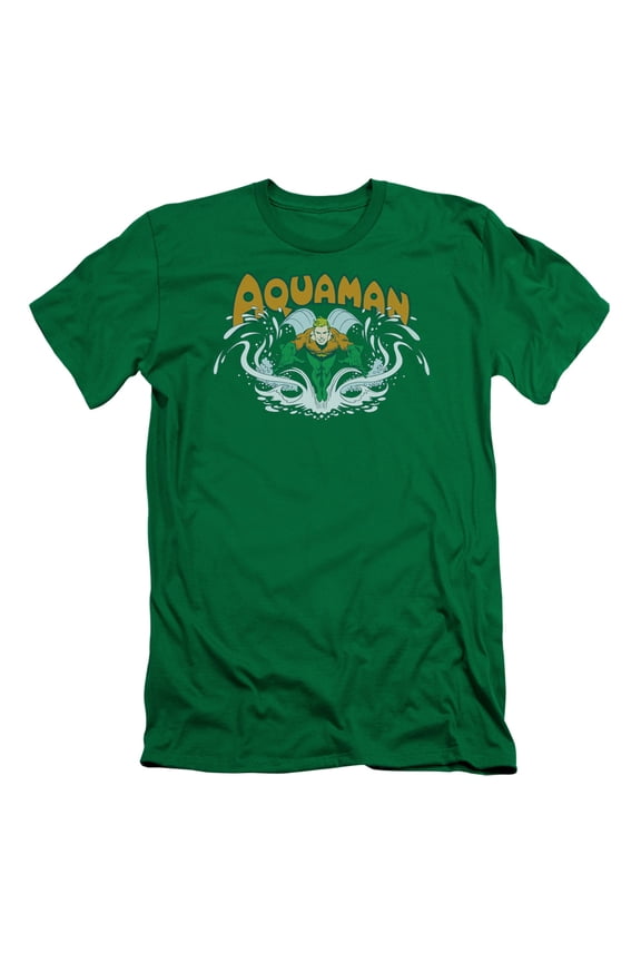 DC Comics Aquaman Splash Mens Slim Fit Shirt