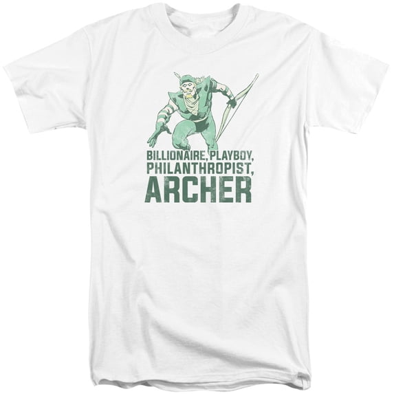 DC Comics Archer S/S Adult Tall White