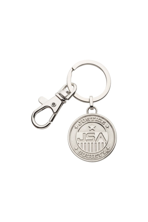 DC Comics BLACK ADAM JSA SOCIETY KEYCHAIN - Officially Licensed Warner Bros. Justice Society Of America Logo Keychain - 3cm