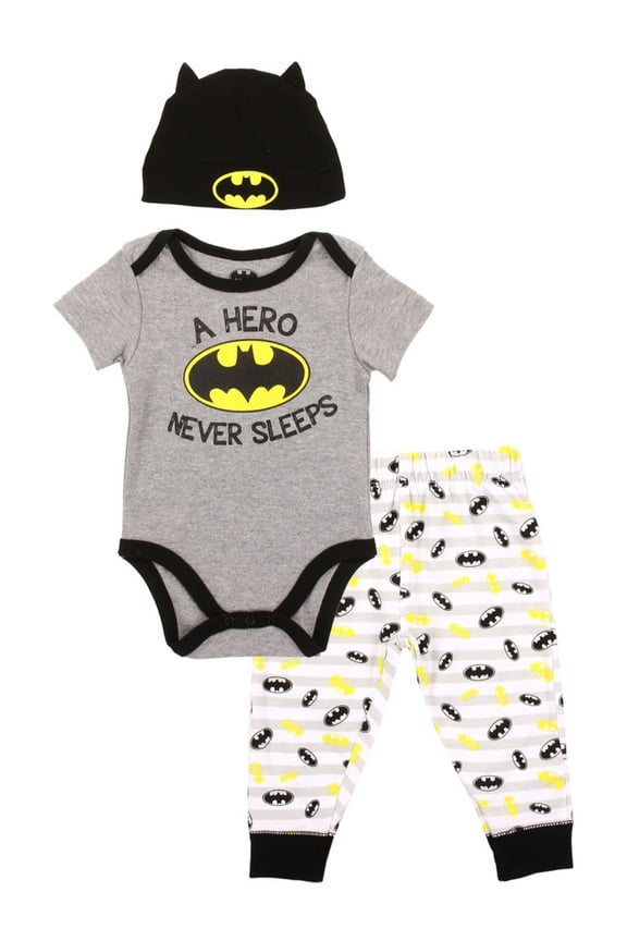 Baby Boys' Batman Creeper, Pants, and Hat Set
