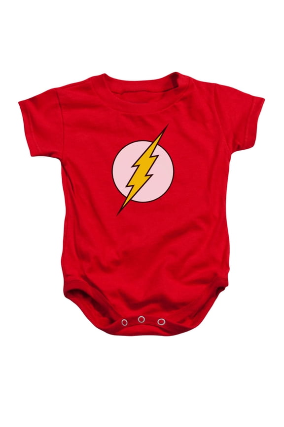 DC Comics Baby Boys' Flash Logo Bodysuit 6 - 12 Months Red