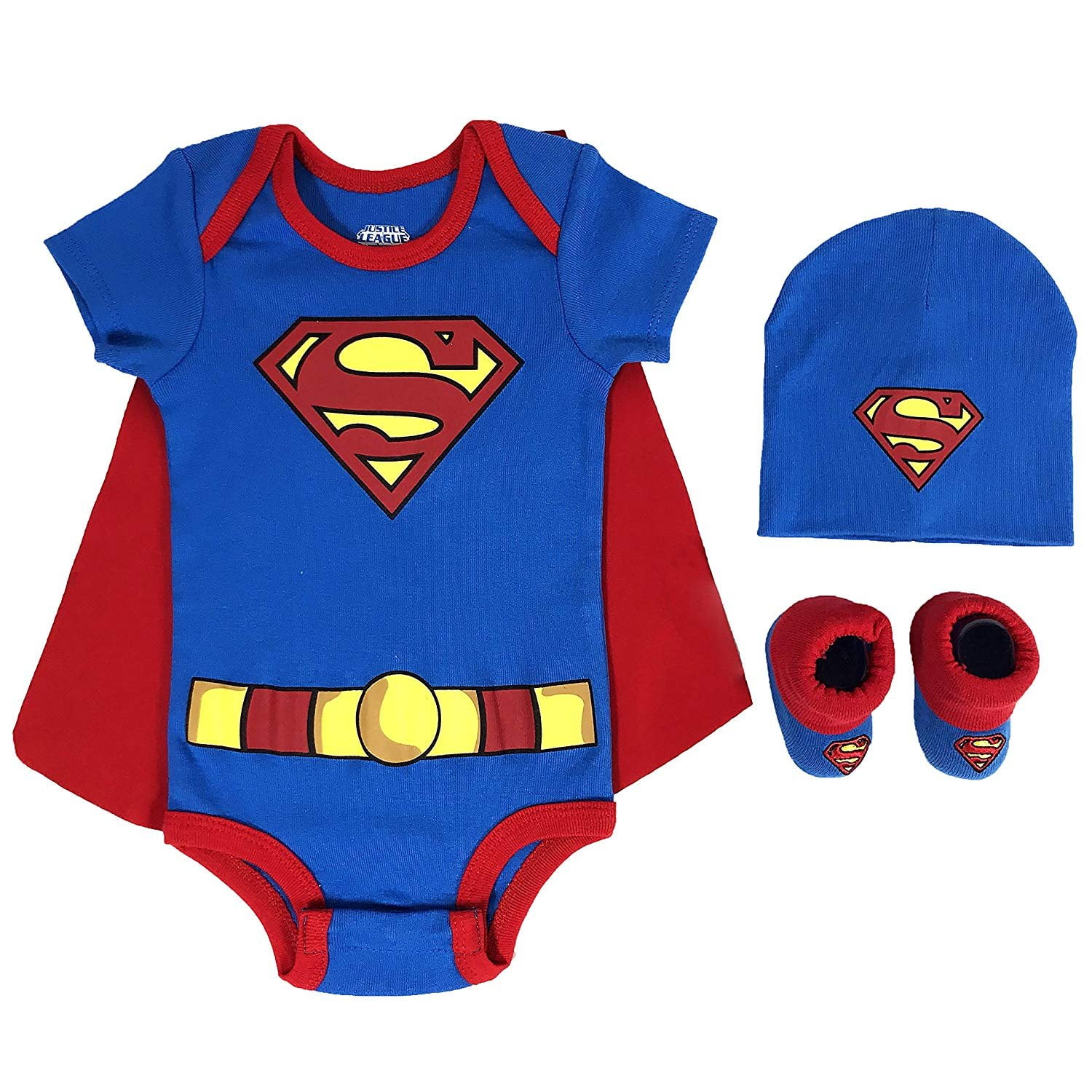 DC Comics SuperBib with Cape for 6 to 24 months - Superman