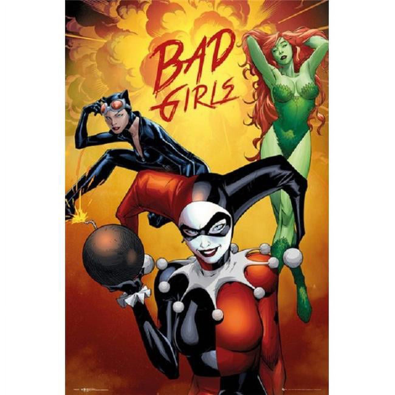DC Comics Bad Girls Harley Quinn Bomb Laminated Framed Poster by