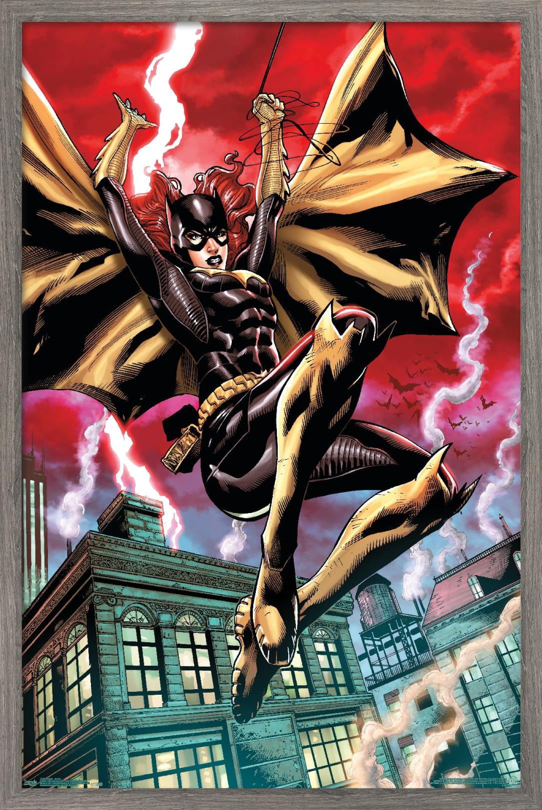 DC Comics - Batgirl - Action Wall Poster, 14.725" x 22.375", Framed