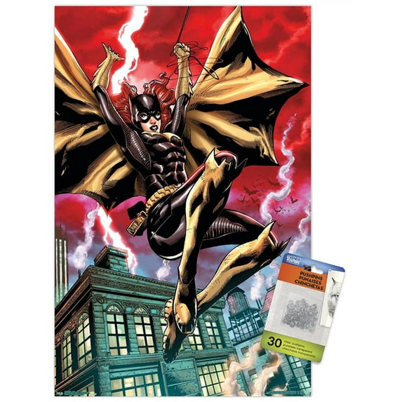 DC Comics - Batgirl - Action Wall Poster with Push Pins, 14.725" x 22.375"