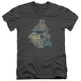 thumbnail image 1 of DC Comics Batgirl Biker S/S Adult V-Neck T-Shirt Charcoal, 1 of 1