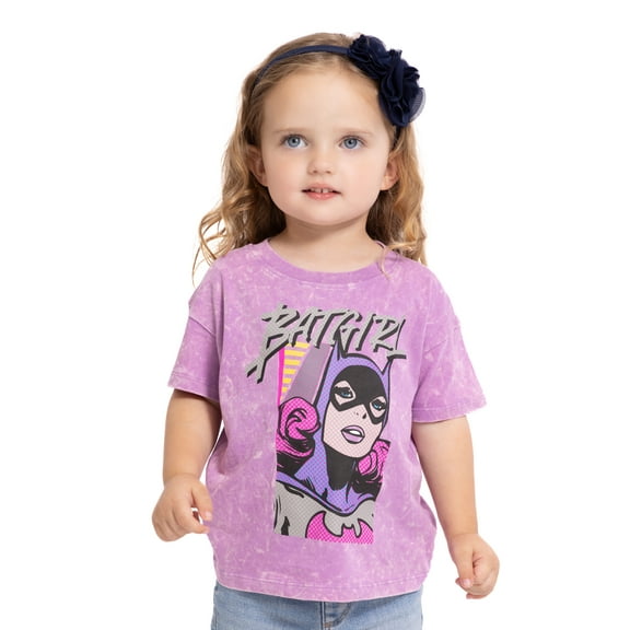 DC Comics Toddler Girls' Batgirl Graphic Tee with Short Sleeves, Sizes 12M-5T