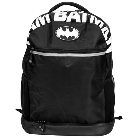 DC Comics Batman 18" Dark Knight Backpack with Interior Tech Sleeve, School Bag
