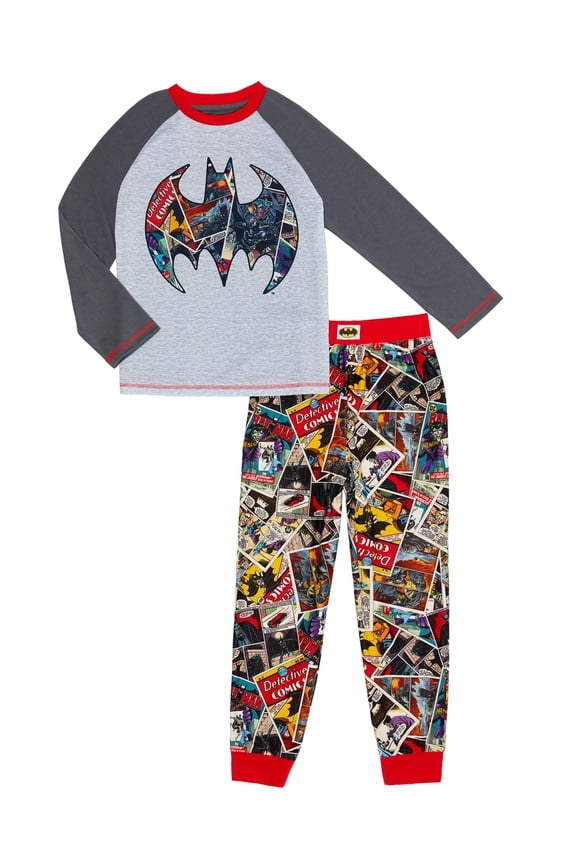 DC Comics Batman 2-Piece Long Sleeve Pajama Set (Little Boys & Big Boys)