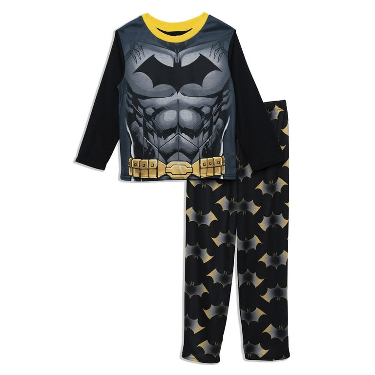 DC Comics Batman 2 Piece Pajama Set Black Size 6
