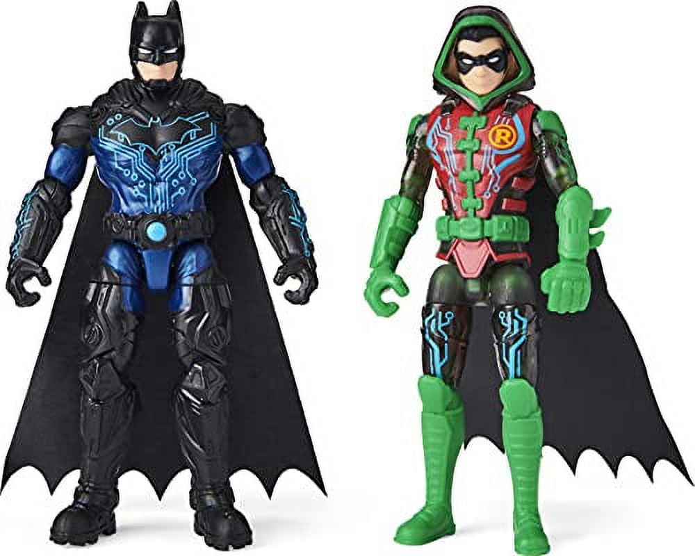 DC Comics Batman 4-inch Bat-Tech Batman and Robin Action With 6 Mystery  Accessories, for Kids Aged 3 and up