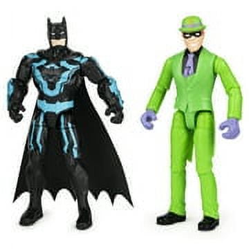 DC Comics Batman 4-inch Batman and The Riddler Action Figures with 6 Mystery Accessories, Kids Toys for Boys Aged 3 and up