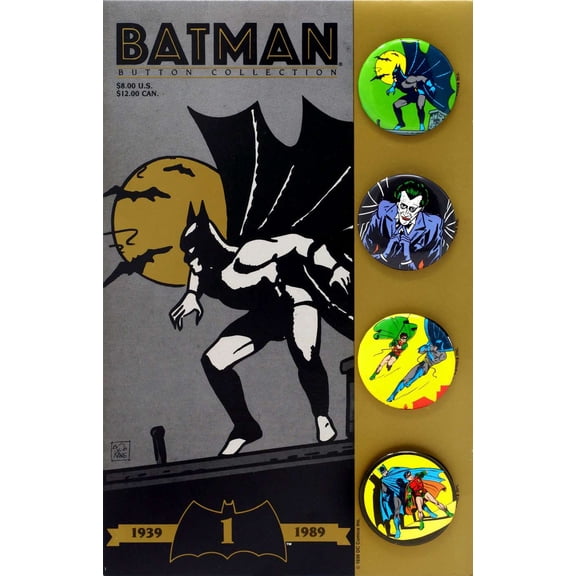 DC Comics Batman 50th Anniversary Button Set (Version 1)
