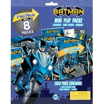 DC Comics Batman 8 Count Mini Play Pack with Small Coloring Book and Crayons, Paper Party Favors