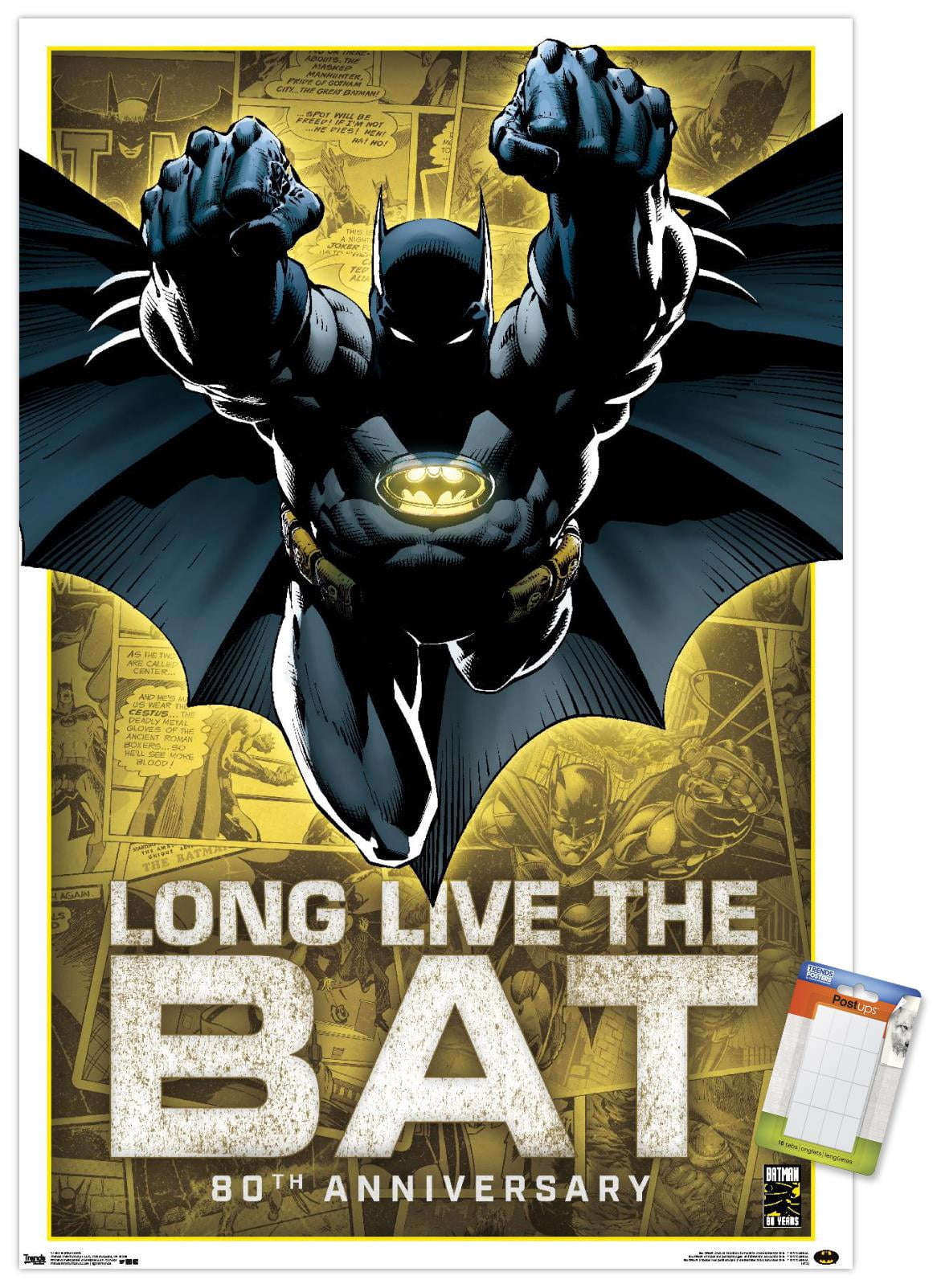 DC Comics - Batman - 80th Anniversary Wall Poster, 14.725" x 22.375"