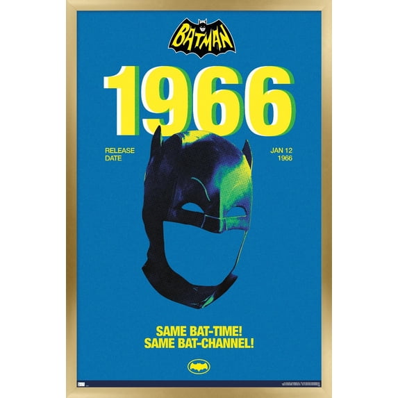 DC Comics Batman: 85th Anniversary - 1966 Cowl Wall Poster, 22.375" x 34" Framed