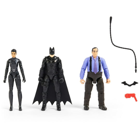 DC Comics Batman Action Figure Collectibles for Ages 3-14, 3 Piece Set, 0.7oz