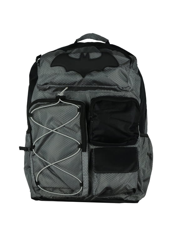 DC Comics Batman Backpack Bat Symbol Utility Tech Laptop School Bag 16"