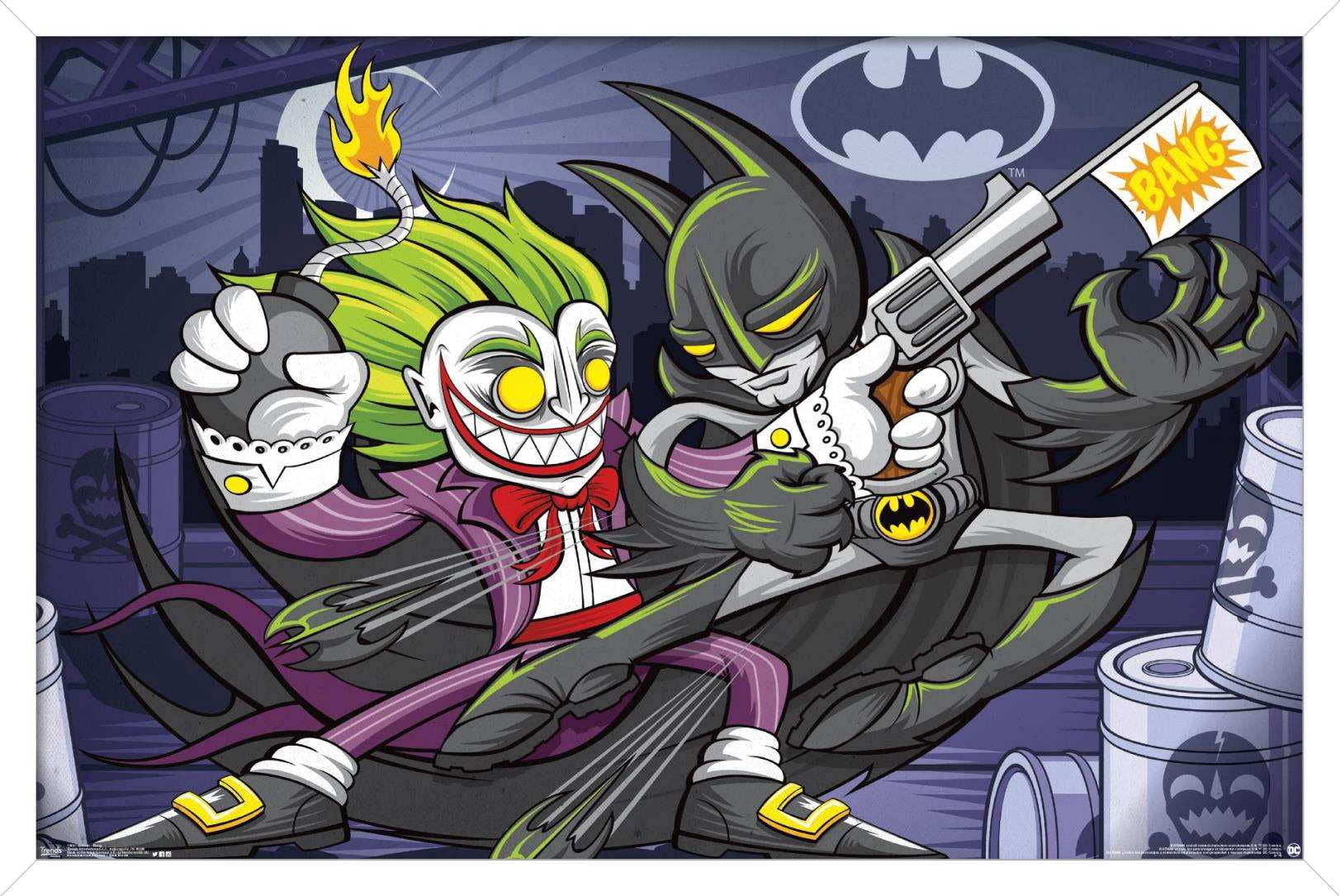DC Comics - Batman - Bang Wall Poster, 14.725" x 22.375", Framed