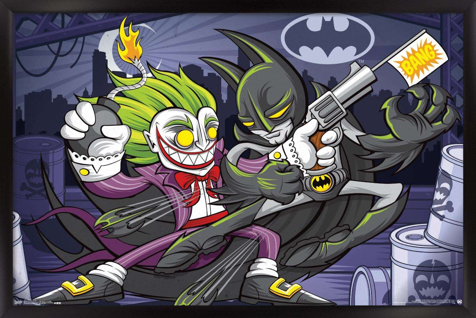 DC Comics - Batman - Bang Wall Poster, 14.725" x 22.375", Framed