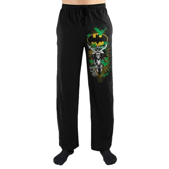 DC Comics Batman Batcycle Bike Leg Print Men's Nightwear Sleepwear Sleep Pajama PantsX-Large