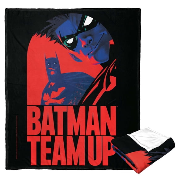 DC Comics Batman Batman And Robin Team Up Kids Silk Touch Throw Blanket