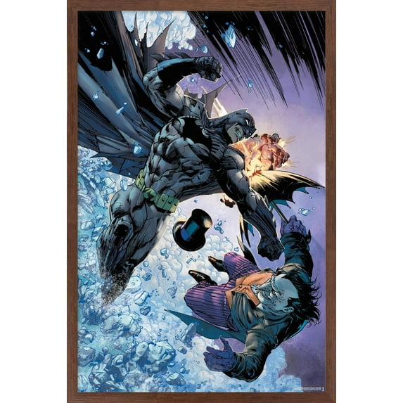 DC Comics Batman - Batman Fighting The Penguin Wall Poster, 22.375" x 34" Framed