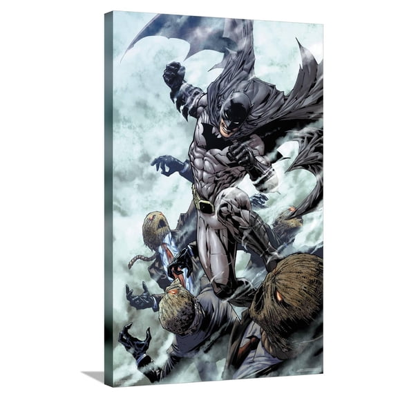 DC Comics Batman - Batman Fighting The Scarecrow Canvas Wall Poster, 22.375" x 34"