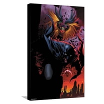 DC Comics Batman - Batman and Robin Attack Canvas Wall Poster, 14.725" x 22.375"