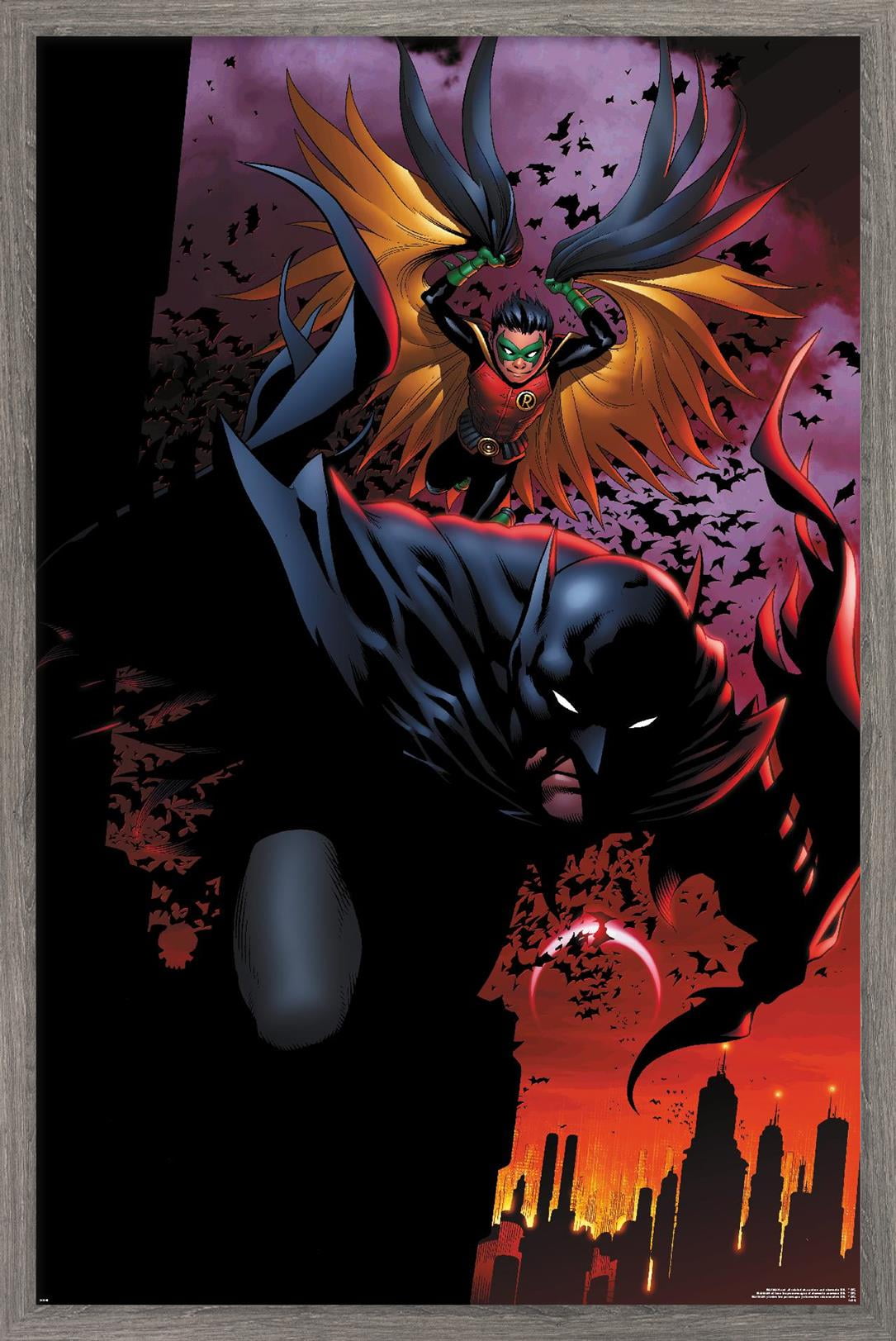 DC Comics Batman - Batman and Robin Attack Wall Poster, 22.375