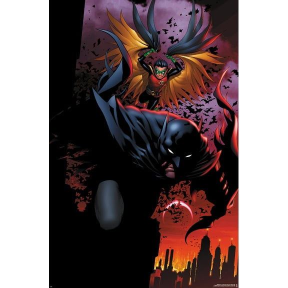 DC Comics Batman - Batman and Robin Attack Wall Poster, 22.375" x 34"