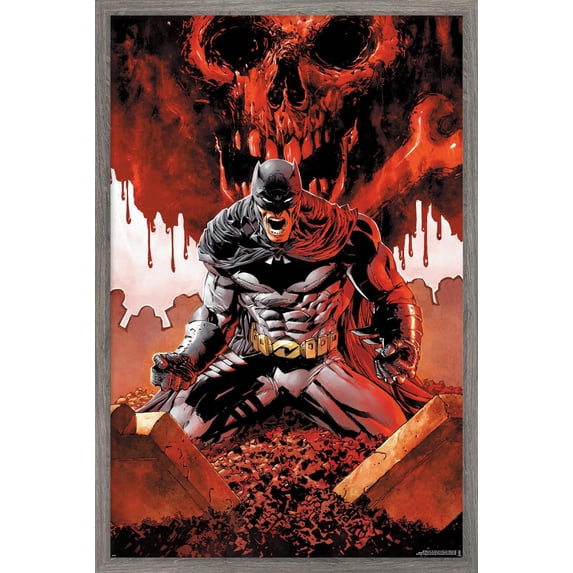 DC Comics Batman - Batman with Bones Wall Poster, 14.725" x 22.375" Framed