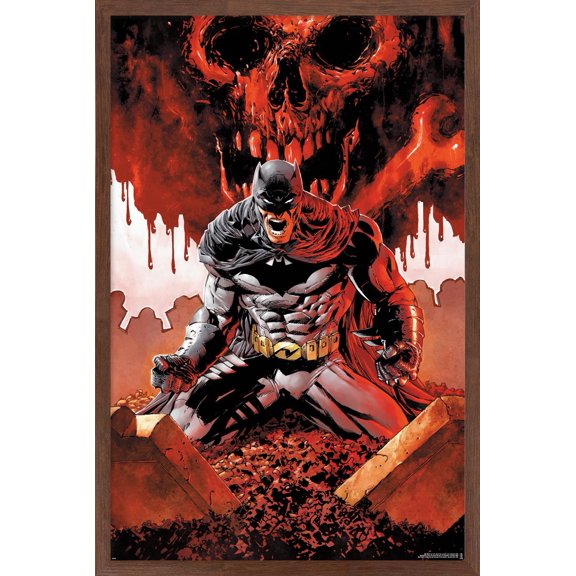 DC Comics Batman - Batman with Bones Wall Poster, 22.375" x 34" Framed
