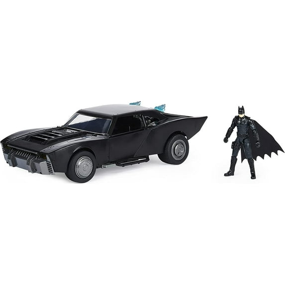 DC Comics, Batman Batmobile with 4 Batman Figure, Lights and Sounds, The Batman Movie Collectible