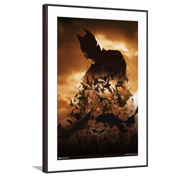 DC Comics Batman Begins - Batman One Sheet Canvas Wall Poster, 22.375" x 34"